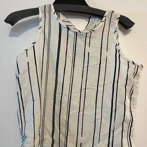 Black and white striped top - XS